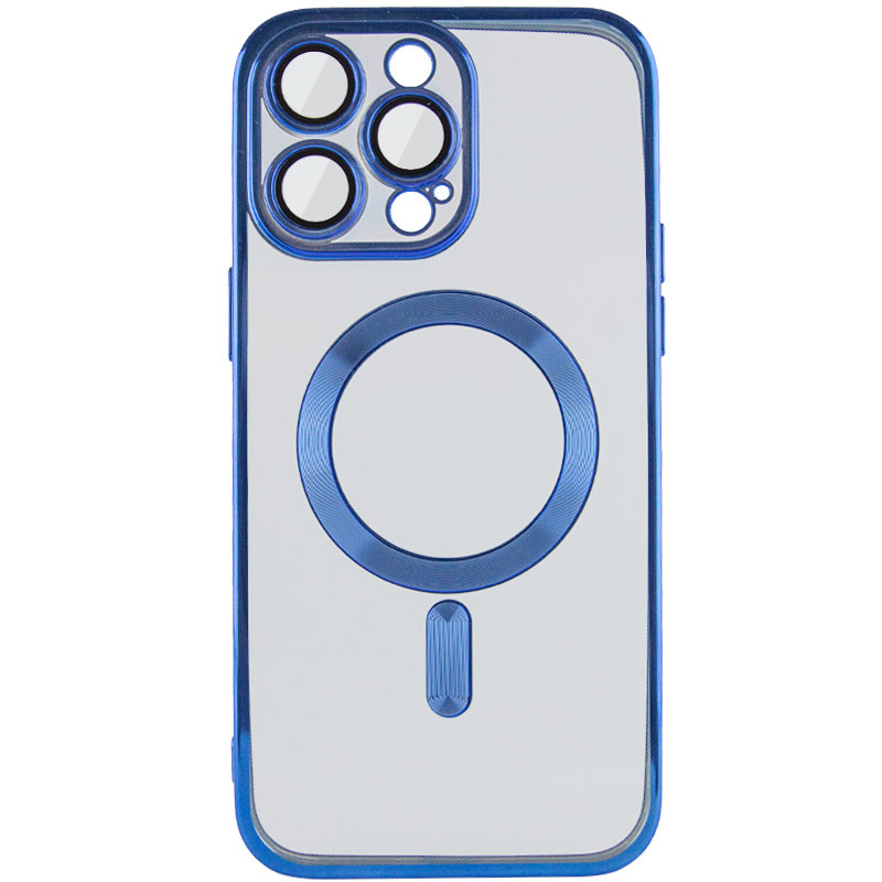 Фото TPU чохол Fibra Chrome with Magnetic safe на Apple iPhone 14 Pro Max (6.7") (Blue) в маназині vchehle.ua