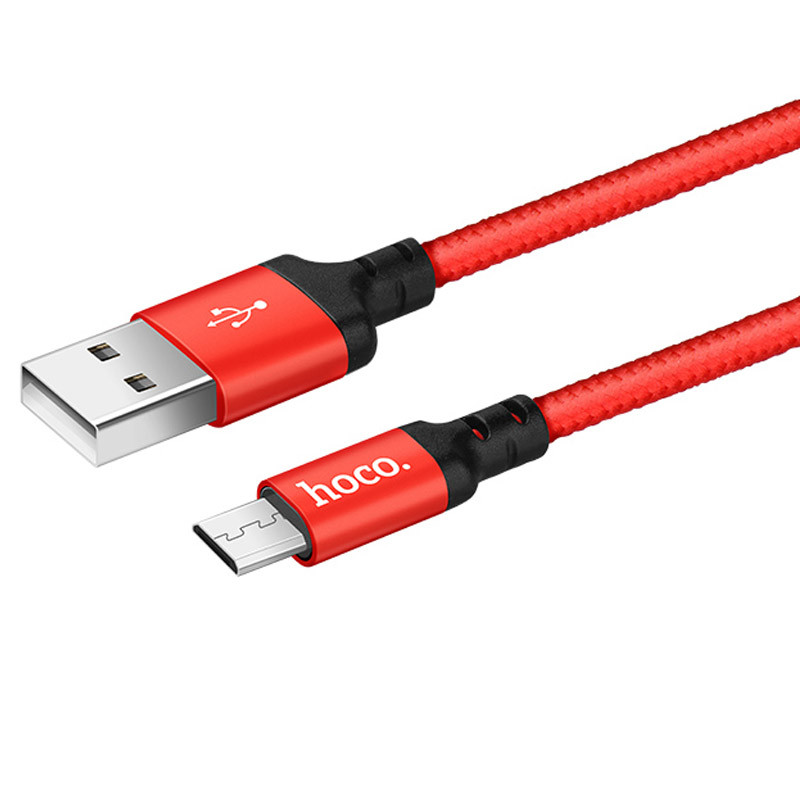 Фото Дата кабель Hoco X14 Times Speed USB to MicroUSB (1m) (Червоний) на vchehle.ua