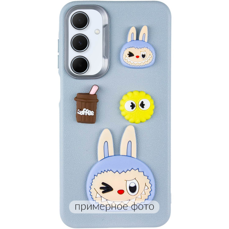 Фото Чехол TPU Leather Toys для Xiaomi Redmi A3 (Labubu / Blue) на vchehle.ua