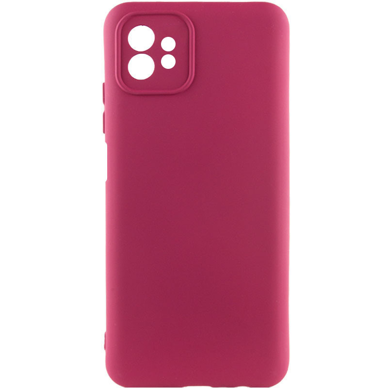 Чохол Silicone Cover Lakshmi Full Camera (A) на Motorola Moto G32 (Бордовий / Marsala)