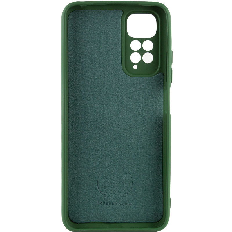 Фото Чохол Silicone Cover Lakshmi Full Camera (AA) на Xiaomi Redmi Note 11 (Global) / Note 11S (Зелений / Dark green) на vchehle.ua