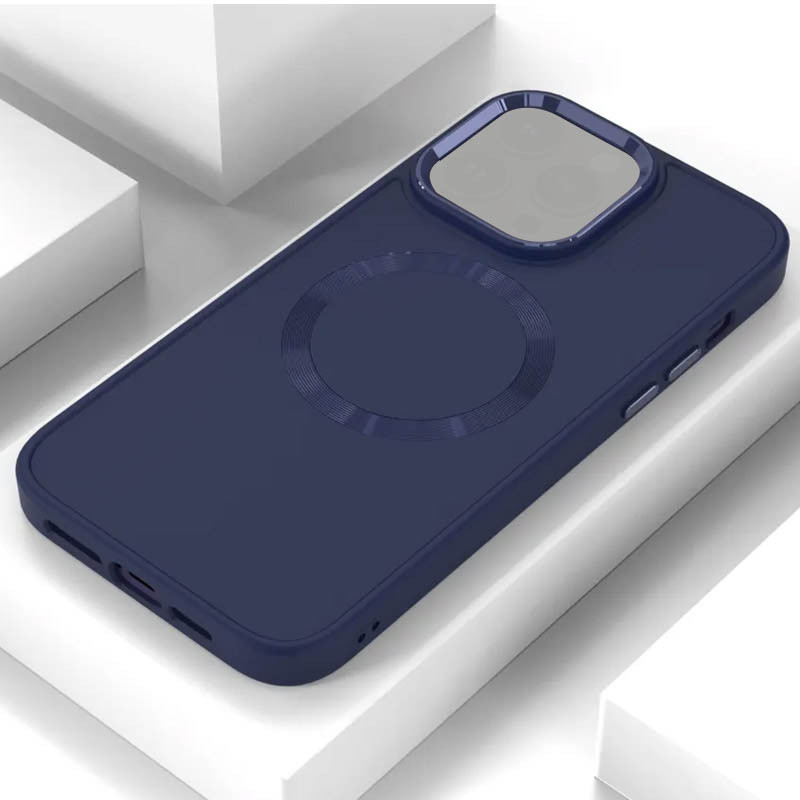 Фото TPU чохол Bonbon Metal Style with Magnetic safe на Apple iPhone 14 (6.1") (Синій / Cosmos Blue) на vchehle.ua