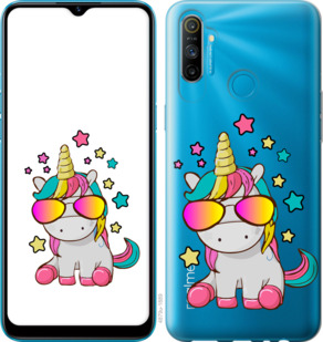 Чехол Единорог в очках для Realme C3
