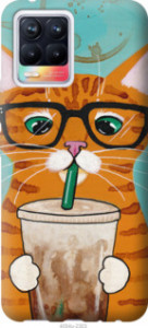 Чехол Зеленоглазый кот в очках для Realme 8