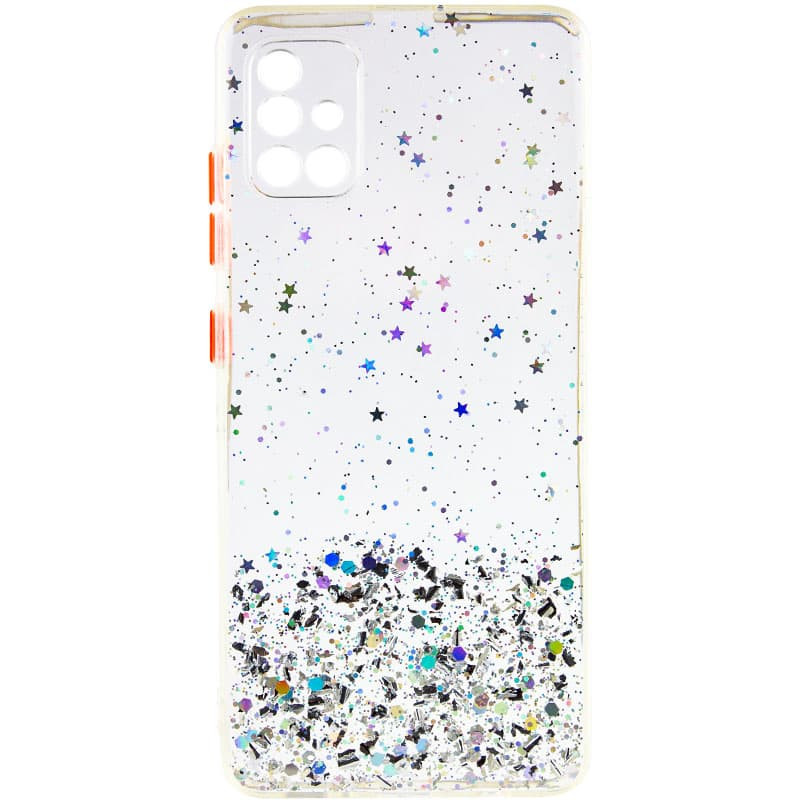 TPU чехол Spangle star с защитой камеры для Samsung Galaxy A71 (Прозрачный)