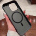 Чехол M-Tech Carbon soft touch with Magnetic Safe для Apple iPhone 15 (6.1") (Grey) в магазине vchehle.ua