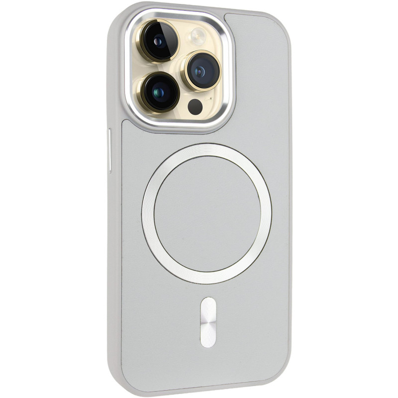 Кожаный чехол SnapCase with Magnetic Safe для Apple iPhone 14 Pro Max (6.7") (Grey)