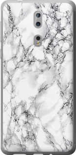 Чехол Мрамор белый для Nokia 8