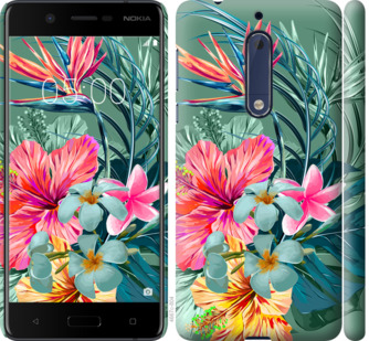 

Чехол Тропические цветы v1 для Nokia 5 845368