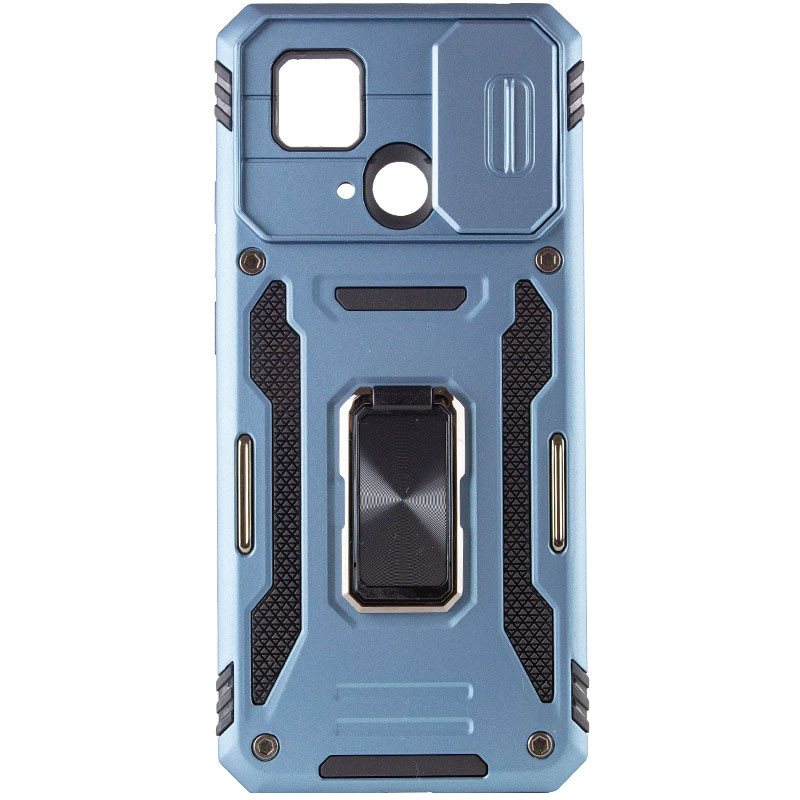 Фото Удароміцний чохол Camshield Army Ring на Xiaomi Redmi 10C (Блакитний / Light Blue) в маназині vchehle.ua