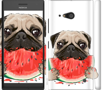 

Чохол Мопс і кавун на Nokia Lumia 730 843996