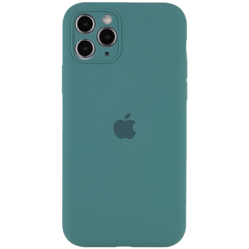 Чохол Silicone Case Full Camera Protective (AA) на Apple iPhone 12 Pro Max (6.7") (Зелений / Pine green)