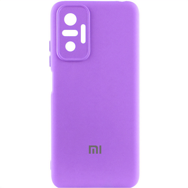 Чохол Silicone Cover Lakshmi Full Camera (AAA) with Logo на Xiaomi Redmi Note 10 Pro / 10 Pro Max (Фіолетовий / Amethyst)