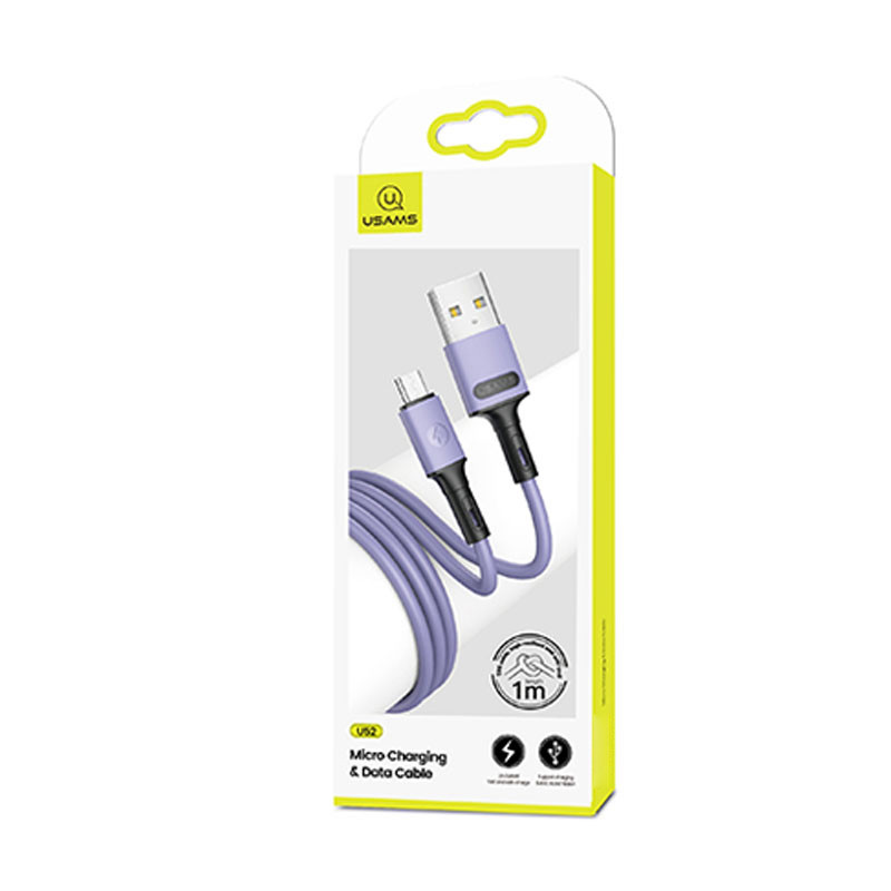 Дата кабель USAMS US-SJ435 U52 USB to MicroUSB (1m) (Фиолетовый) в магазине vchehle.ua