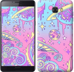 Чехол Розовая галактика для Samsung Galaxy C9 Pro