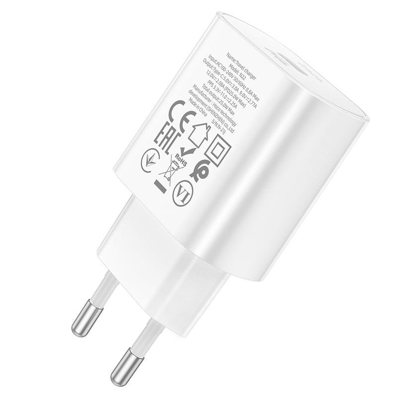 СЗУ Hoco N22 Jetta PD25W (1USB-C) (Белый) в магазине vchehle.ua