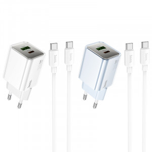 МЗП Hoco N46 Glorious PD20W+QC3.0 (1USB-A/1C) + кабель Type-C to Type-C