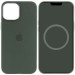Уценка Чехол Silicone case (AAA) full with Magsafe and Animation для Apple iPhone 12 Pro Max (6.7") (Дефект упаковки / Зелений / Cyprus Green)