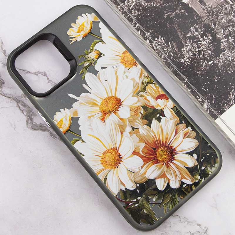 Фото TPU+PC чехол TakiTaki Magic glow для Samsung Galaxy S23 (Chamomile / Black) на vchehle.ua