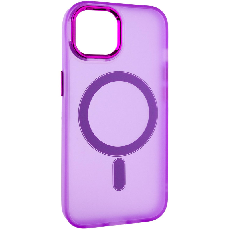 Фото Чехол TPU+PC Lily with Magnetic safe для Apple iPhone 13 (6.1") (Purple) на vchehle.ua