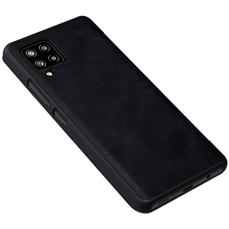 Кожаный чехол-книжка Nillkin Qin Series для Samsung Galaxy A42 5G (Черный) в магазине vchehle.ua