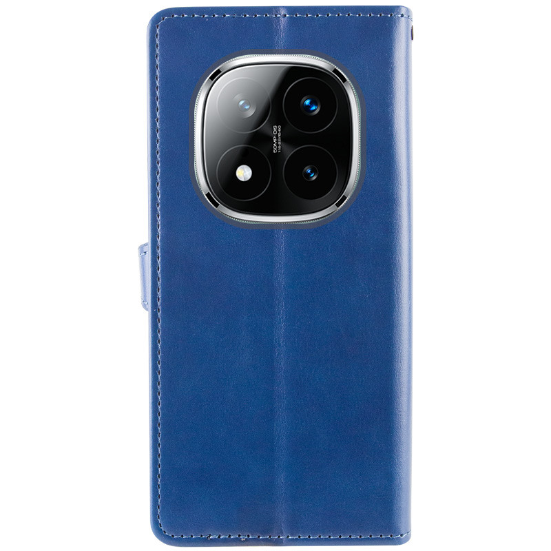 Фото Шкіряний чохол-книжка GETMAN Gallant (PU) для Xiaomi Redmi Note 14 Pro 4G (Синій) на vchehle.ua