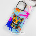 Фото TPU+PC чехол TakiTaki Graffiti magic glow для Samsung Galaxy A73 5G (Dark cat / Pink / Purple) в магазине vchehle.ua