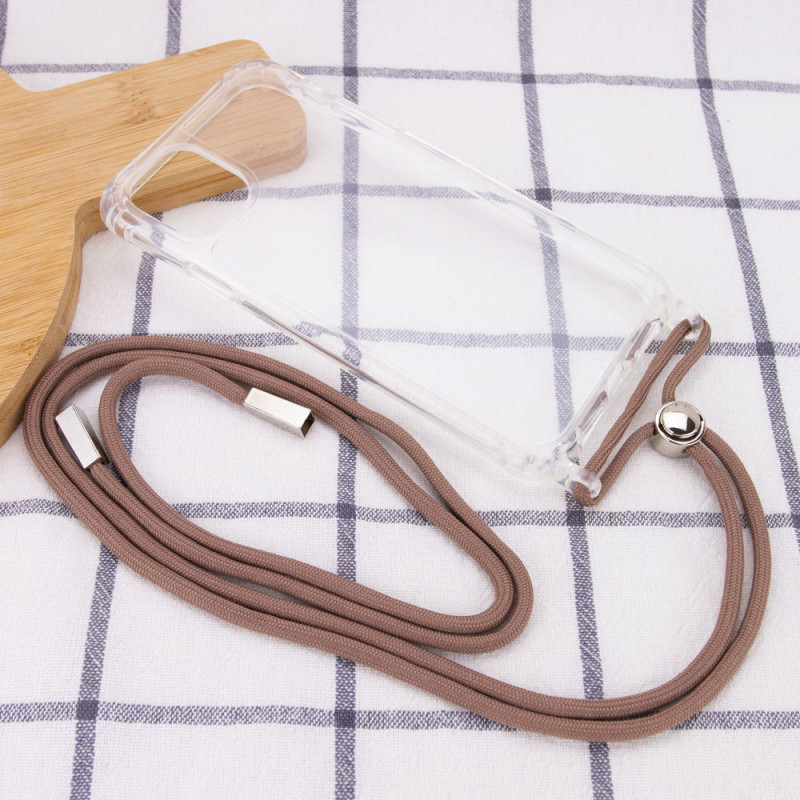 

Чехол TPU Crossbody Transparent для Apple iPhone 12 Pro Max (6.7") (Бледно-коричневый) 1100855