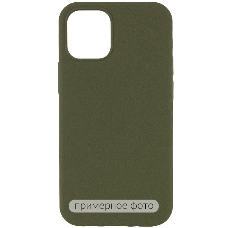 Чохол Silicone Case Full Protective (AA) NO LOGO на Apple iPhone 16 Pro (6.3") (Зелений / Dark Olive)