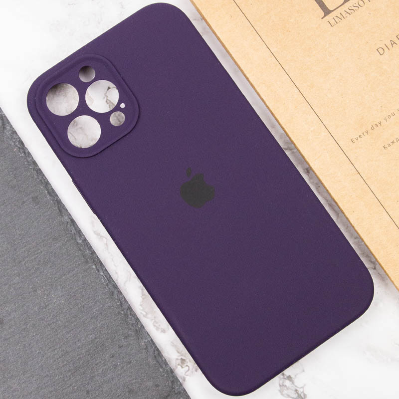 Купить Чехол Silicone Case Full Camera Protective (AA) для Apple iPhone 12 Pro (6.1") (Фиолетовый / Elderberry) на vchehle.ua
