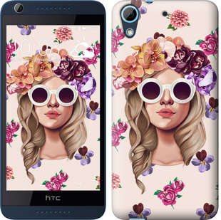 

Чехол Девушка с цветами v2 для HTC Desire 626G 190228