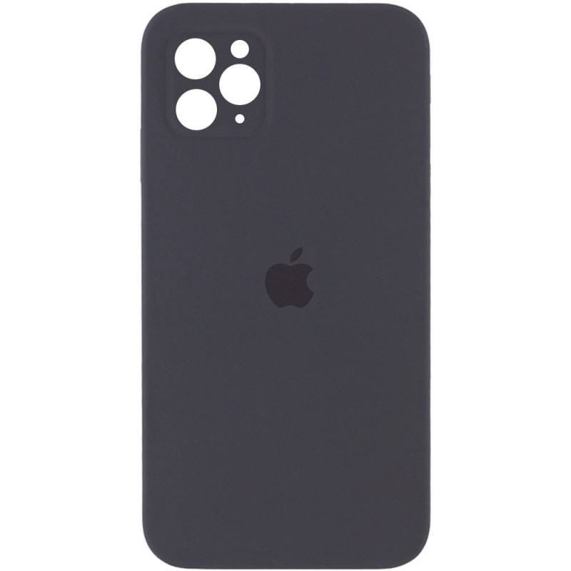 Чехол Silicone Case Square Full Camera Protective (AA) для Apple iPhone 11 Pro (5.8") (Серый / Dark Gray)