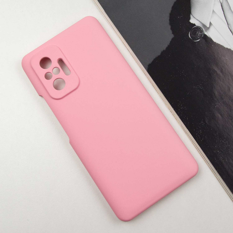 Фото Чехол Silicone Cover Lakshmi Full Camera (AAA) для Xiaomi Redmi Note 10 Pro / 10 Pro Max (Розовый / Light pink) на vchehle.ua