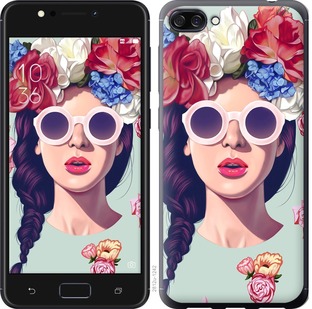 

Чехол Девушка с цветами для Asus ZenFone 4 Max ZC554KL 698124