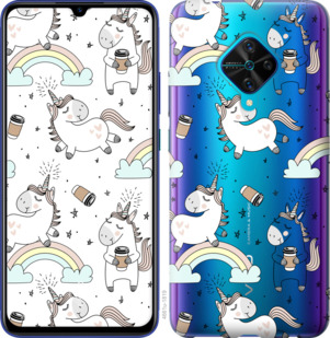 

Чехол Единорог и кофе для Vivo V17 879705