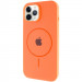 Чехол Silicone Case Full Protective (AA) with Magnetic Safe для Apple iPhone 11 Pro Max (6.5") (Оранжевый / Papaya)