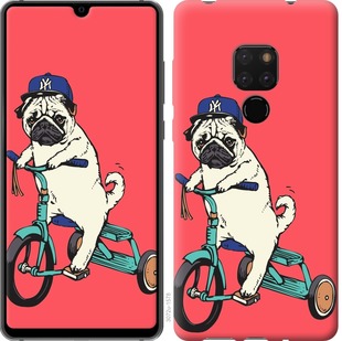 

Чехол Мопс на велосипеде для Huawei Mate 20 671040