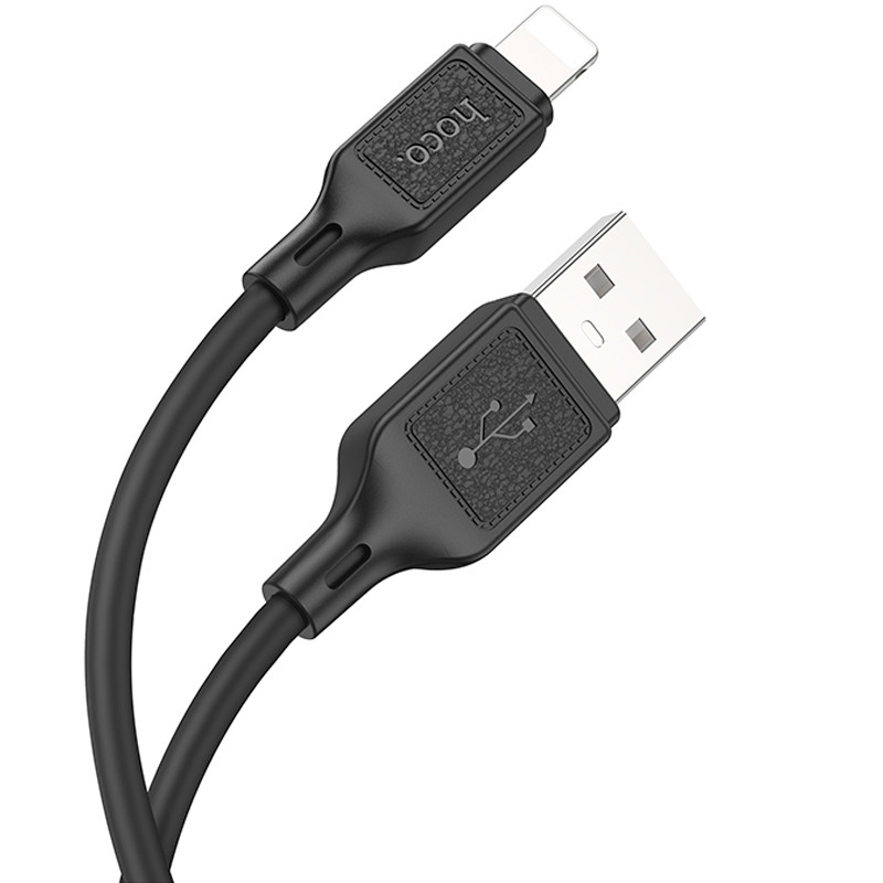 Фото Дата кабель Hoco X90 Cool silicone USB to Lightning (1m) (Black) на vchehle.ua