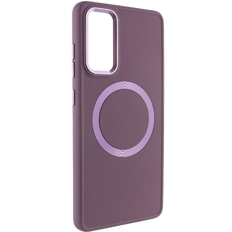 TPU чехол Bonbon Metal Style with Magnetic safe для Samsung Galaxy A35 (Бордовый / Plum)