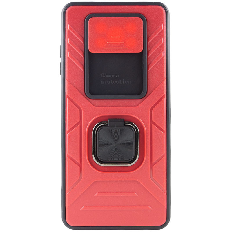 Фото Удароміцний чохол Camshield Flash Ring на Xiaomi Poco X3 NFC / Poco X3 Pro (Red) на vchehle.ua