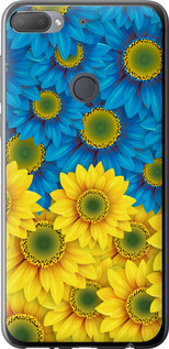 Чохол Жовто-блакитні квіти на HTC Desire 12 Plus
