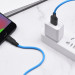 Фото Дата кабель Hoco X21 Plus Silicone MicroUSB Cable (1m) (Black / Blue) в магазине vchehle.ua