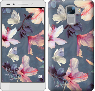 

Чехол Нарисованные цветы для Huawei Honor 7 596393