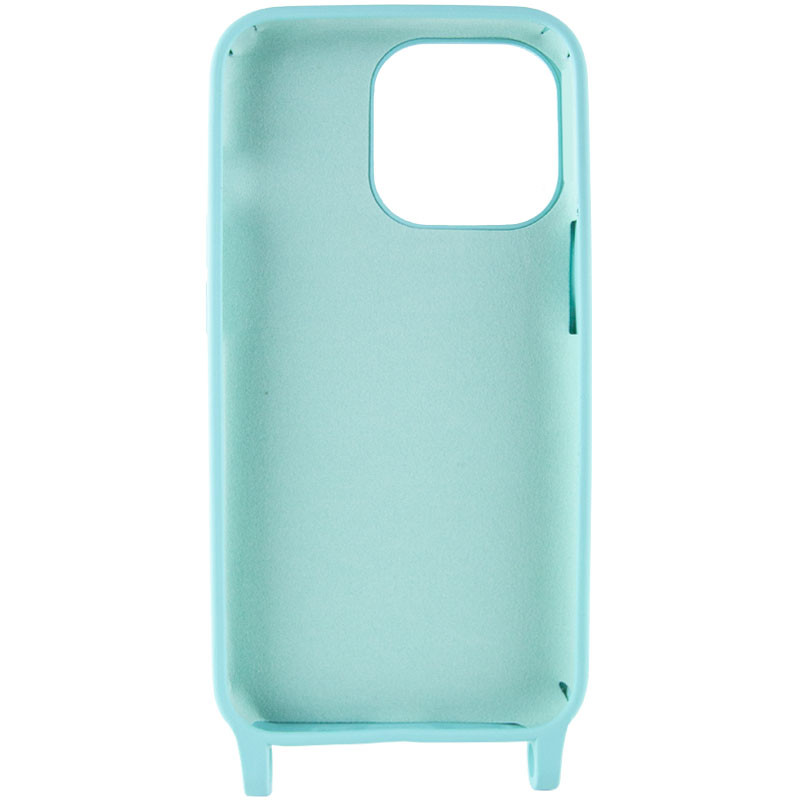 Чехол Cord case c длинным цветным ремешком для Apple iPhone 14 Plus (6.7") (Бирюзовый / Marine Green) в магазине vchehle.ua