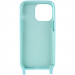 Чехол Cord case c длинным цветным ремешком для Apple iPhone 14 Plus (6.7") (Бирюзовый / Marine Green) в магазине vchehle.ua