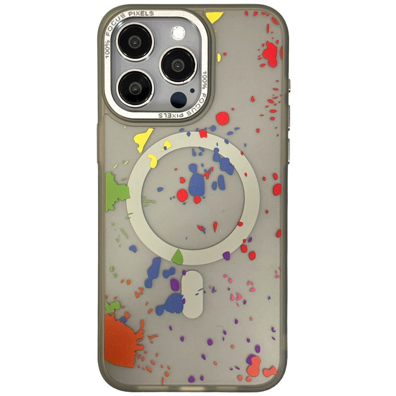 Чохол TPU+PC Flush with Magnetic Safe на Apple iPhone 16 Pro (6.3") (Titanium grey)