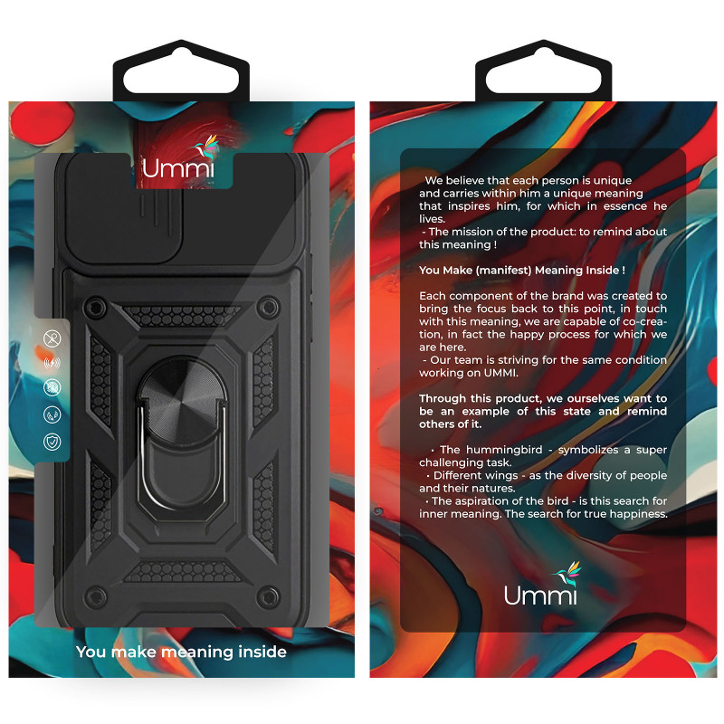 Фото Ударопрочный чехол Ummi Camshield Serge Ring для Apple iPhone 14 (6.1") на vchehle.ua