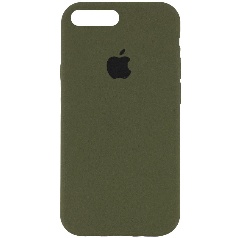 Чохол Silicone Case Full Protective (AA) на Apple iPhone 7 plus / 8 plus (5.5") (Зелений / Dark Olive)