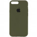 Чохол Silicone Case Full Protective (AA) на Apple iPhone 7 plus / 8 plus (5.5") (Зелений / Dark Olive)