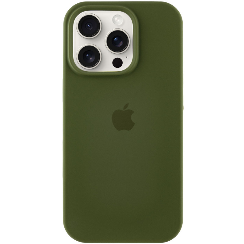 Чехол Silicone Case Full Protective (AA) для Apple iPhone 13 Pro Max (6.7") (Зеленый / Dark Olive)